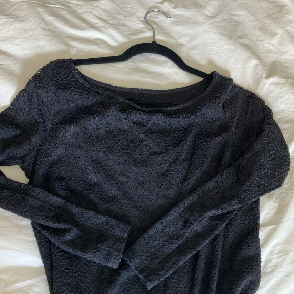 Isabel Black Floral Lace Maternity Dress